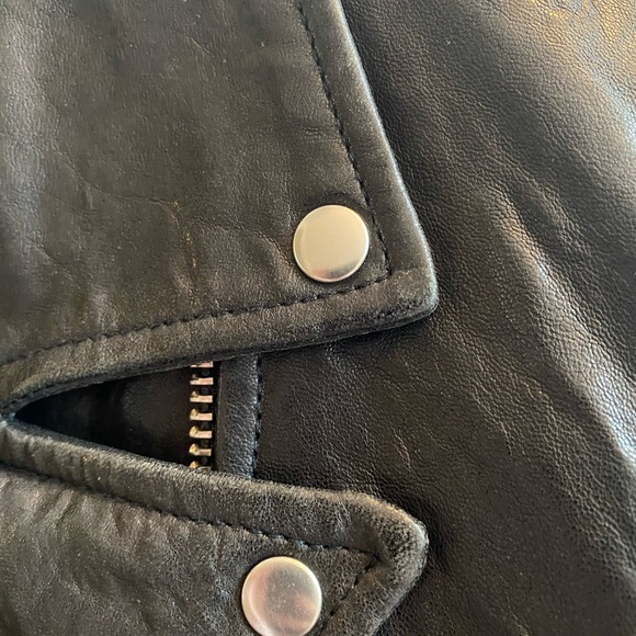VEDA Jayne Classic Leather Jacket size P - Picture 7 of 11